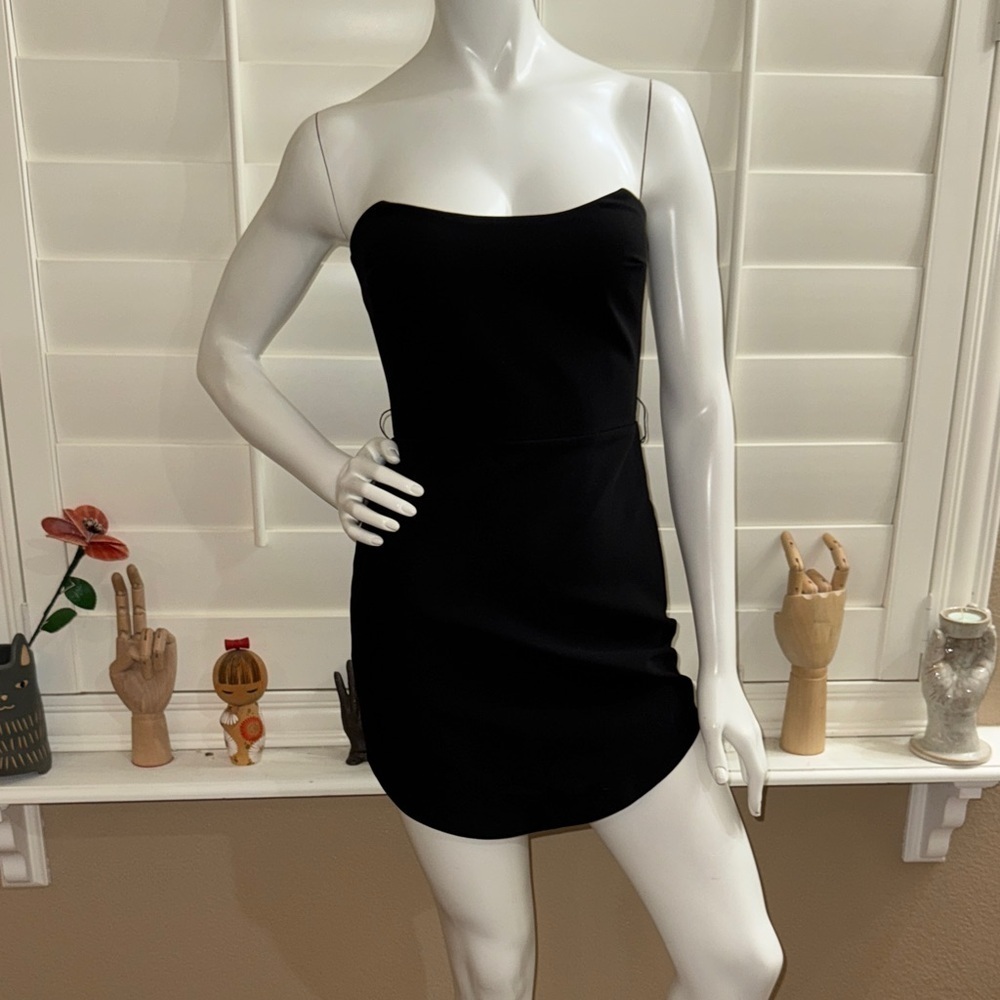 Amanda Uprichard Joss Mini Dress Black
